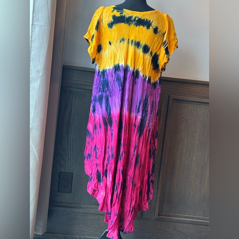 Riviera Sun one size plus tie dye dress nwt - Picture 6 of 8